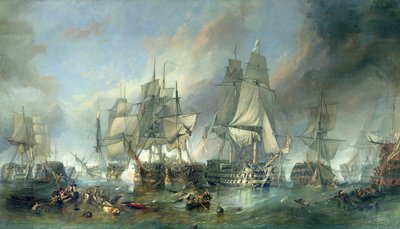 A Batalha de Trafalgar, 1805 de Clarkson Frederick Stanfield